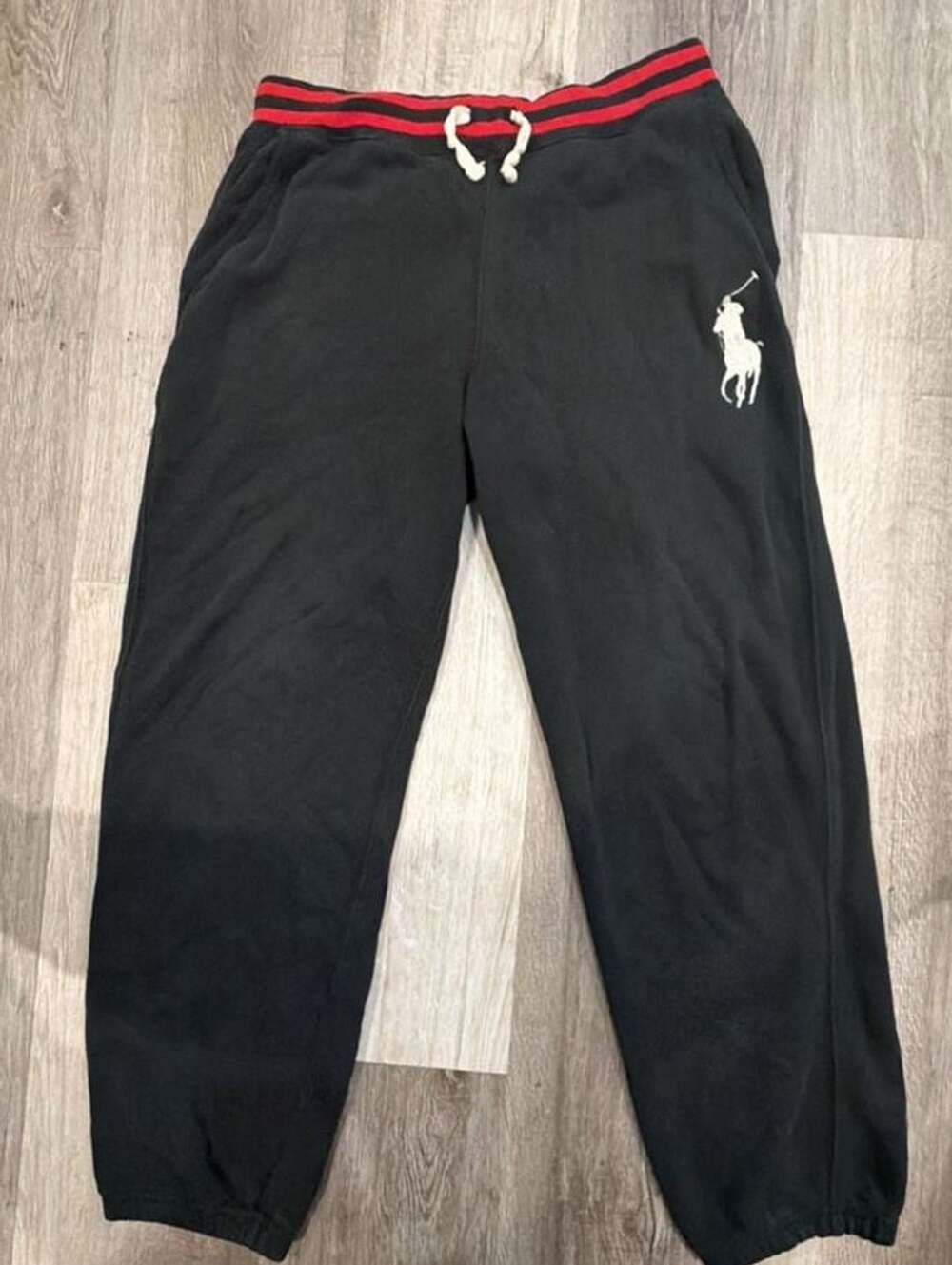 Polo Ralph Lauren Fleece Sweatpants Size L (14-16) Black Red